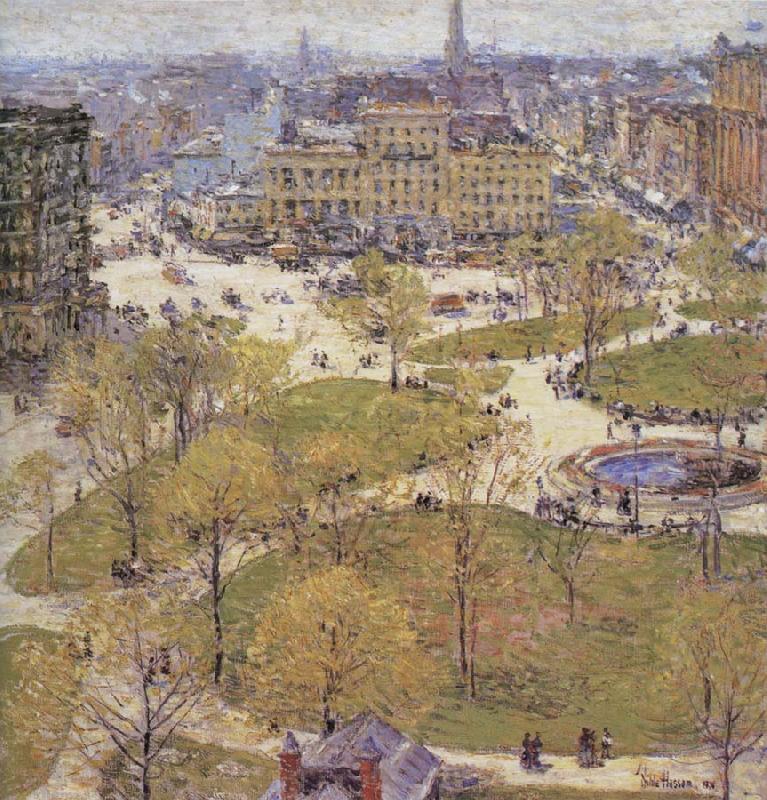 Childe Hassam Union Square in Spring oil painting image